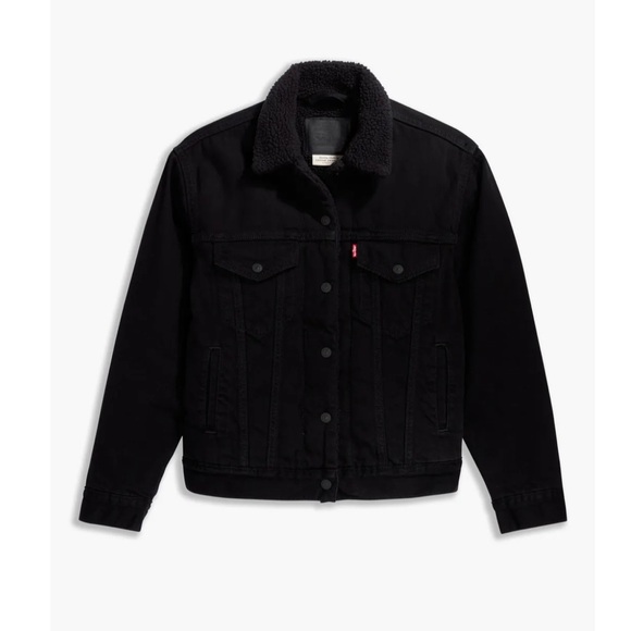 Levi’s Premium Ex Boyfriend Trucker Sherpa Jacket - Picture 6 of 6
